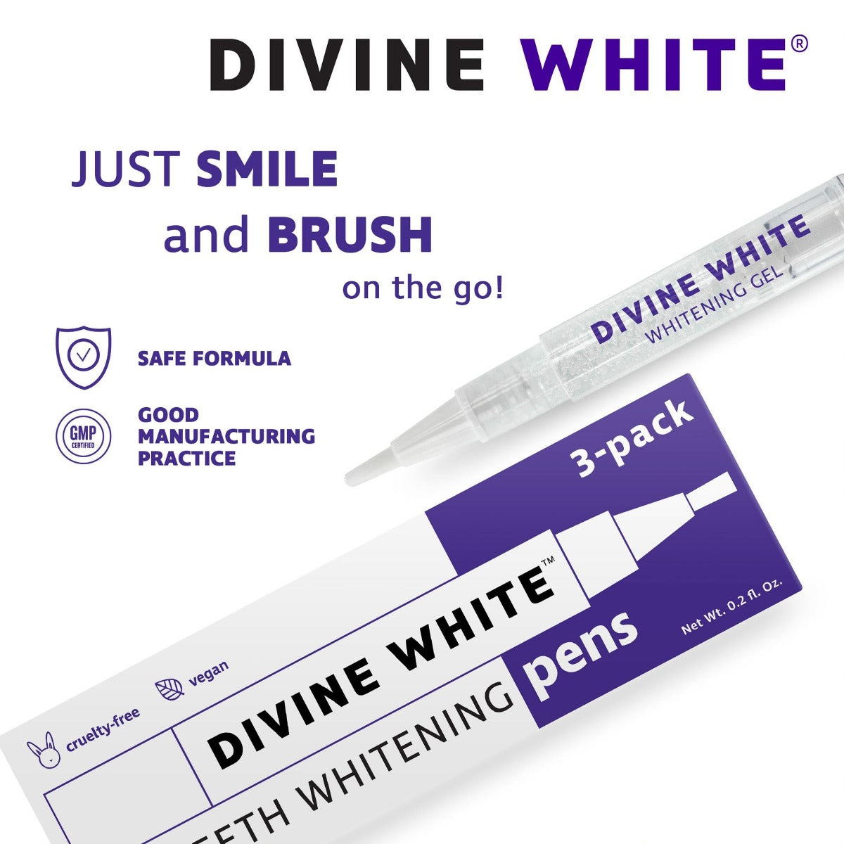 Teeth Whitening Pens with Brush Tip Applicators (3 Pack)